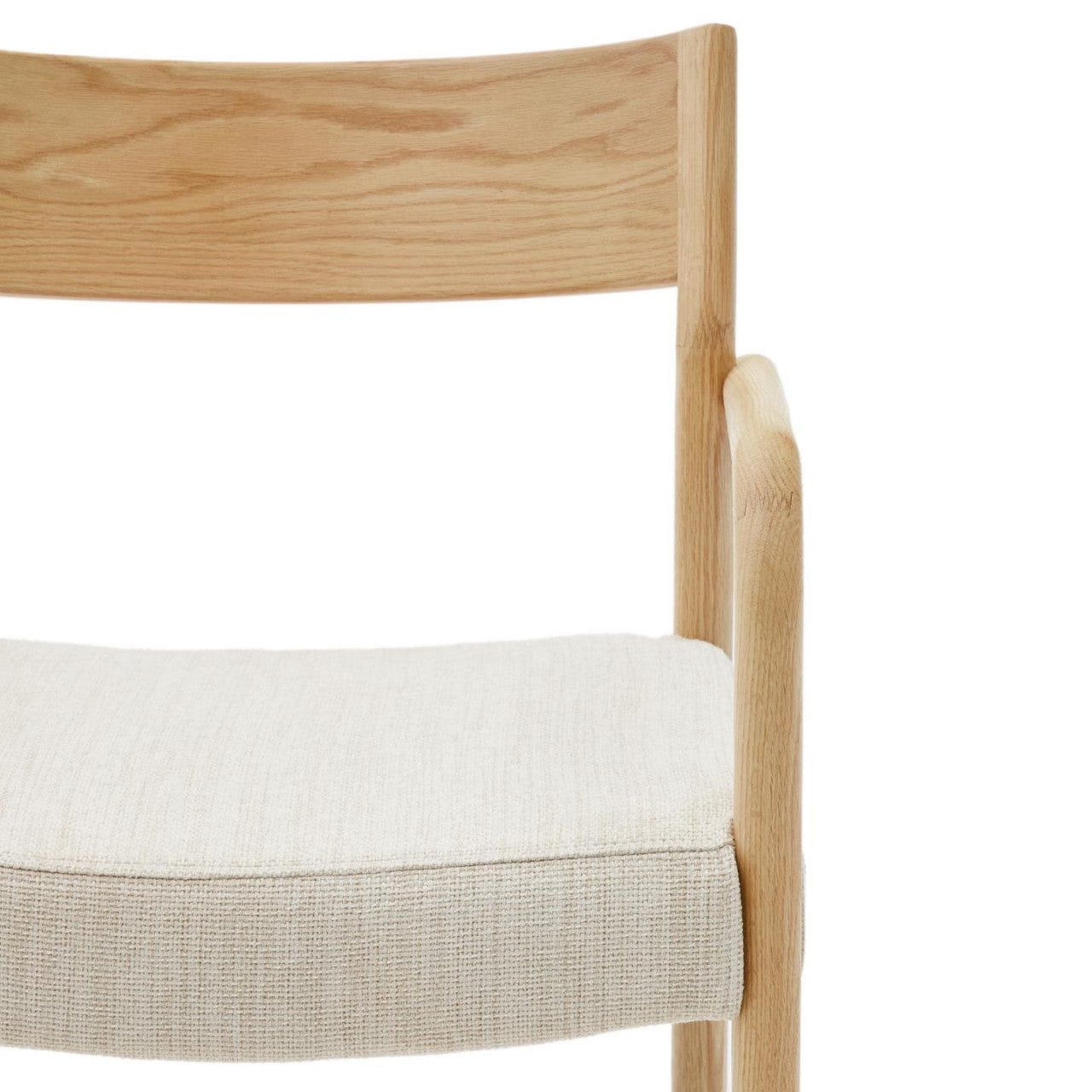 Scaun exterior dining bej/maro din lemn Falconera Kave Home
