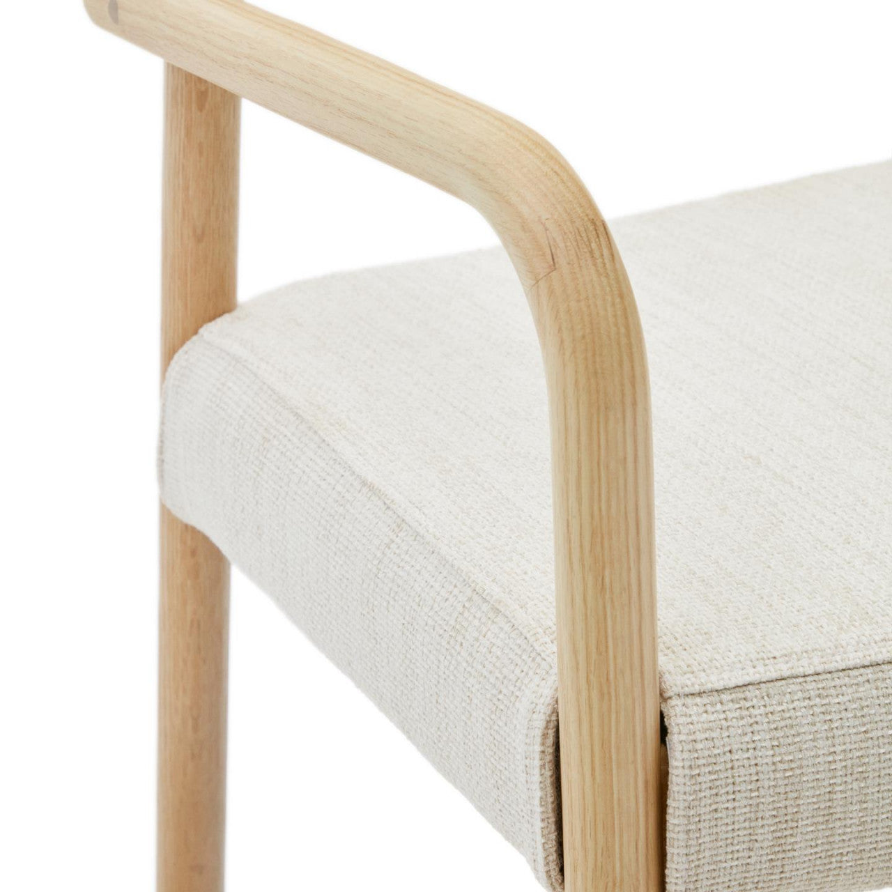 Scaun exterior dining bej/maro din lemn Falconera Kave Home
