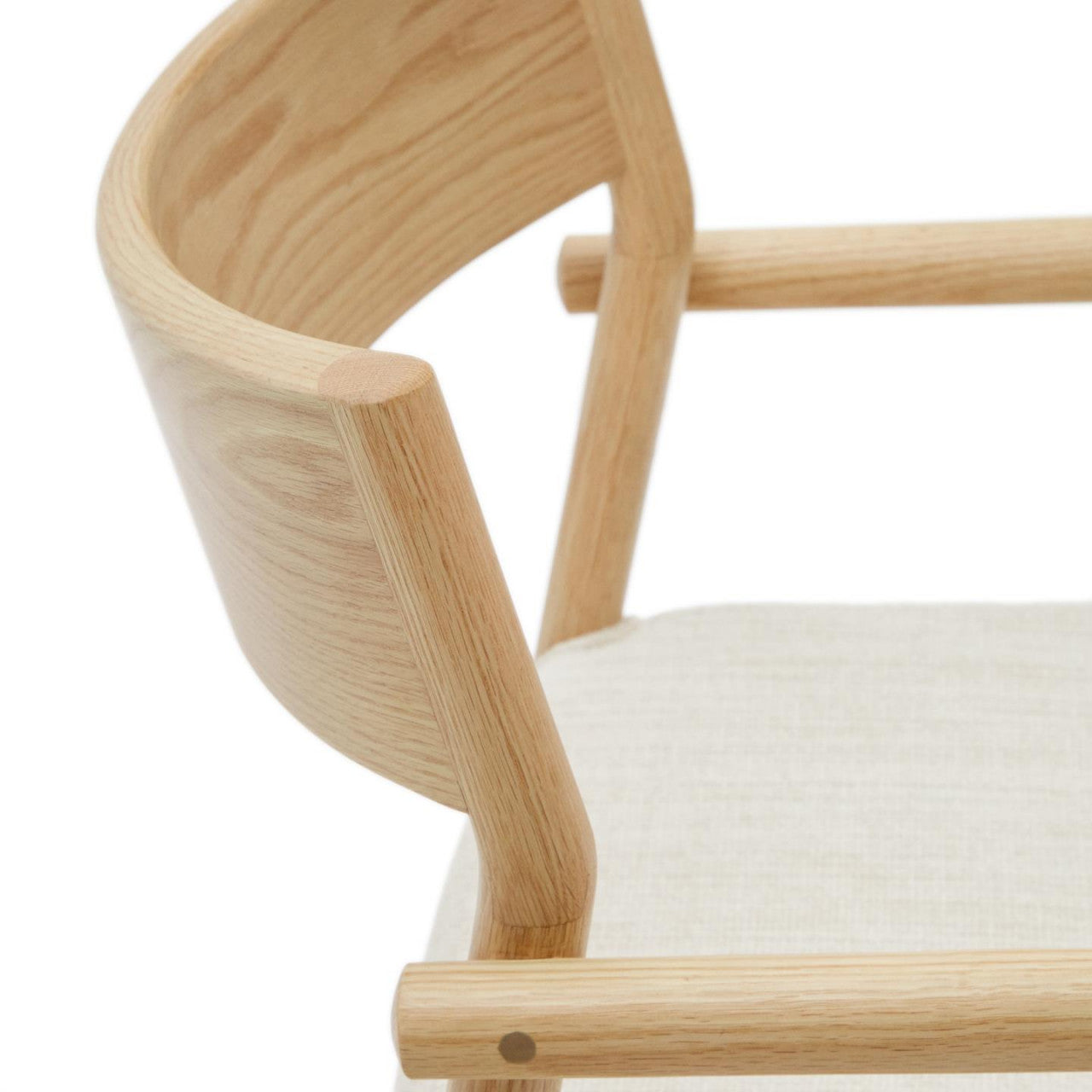 Scaun exterior dining bej/maro din lemn Falconera Kave Home