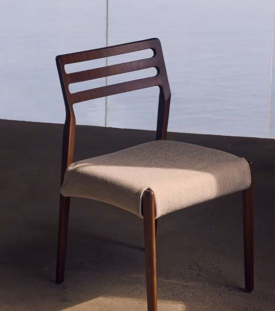 Scaun exterior dining bej/maro inchis din lemn Cudia Kave Home