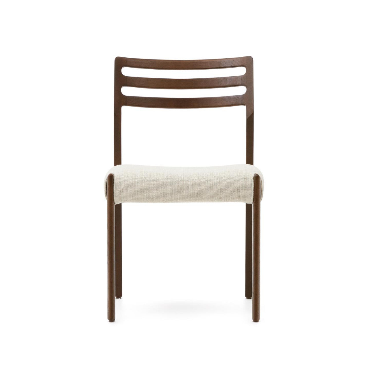 Scaun exterior dining bej/maro inchis din lemn Cudia Kave Home