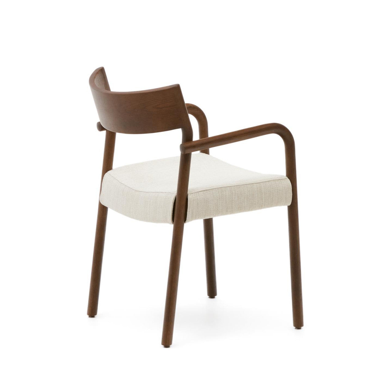 Scaun exterior dining bej/maro inchis din lemn Falconera Kave Home