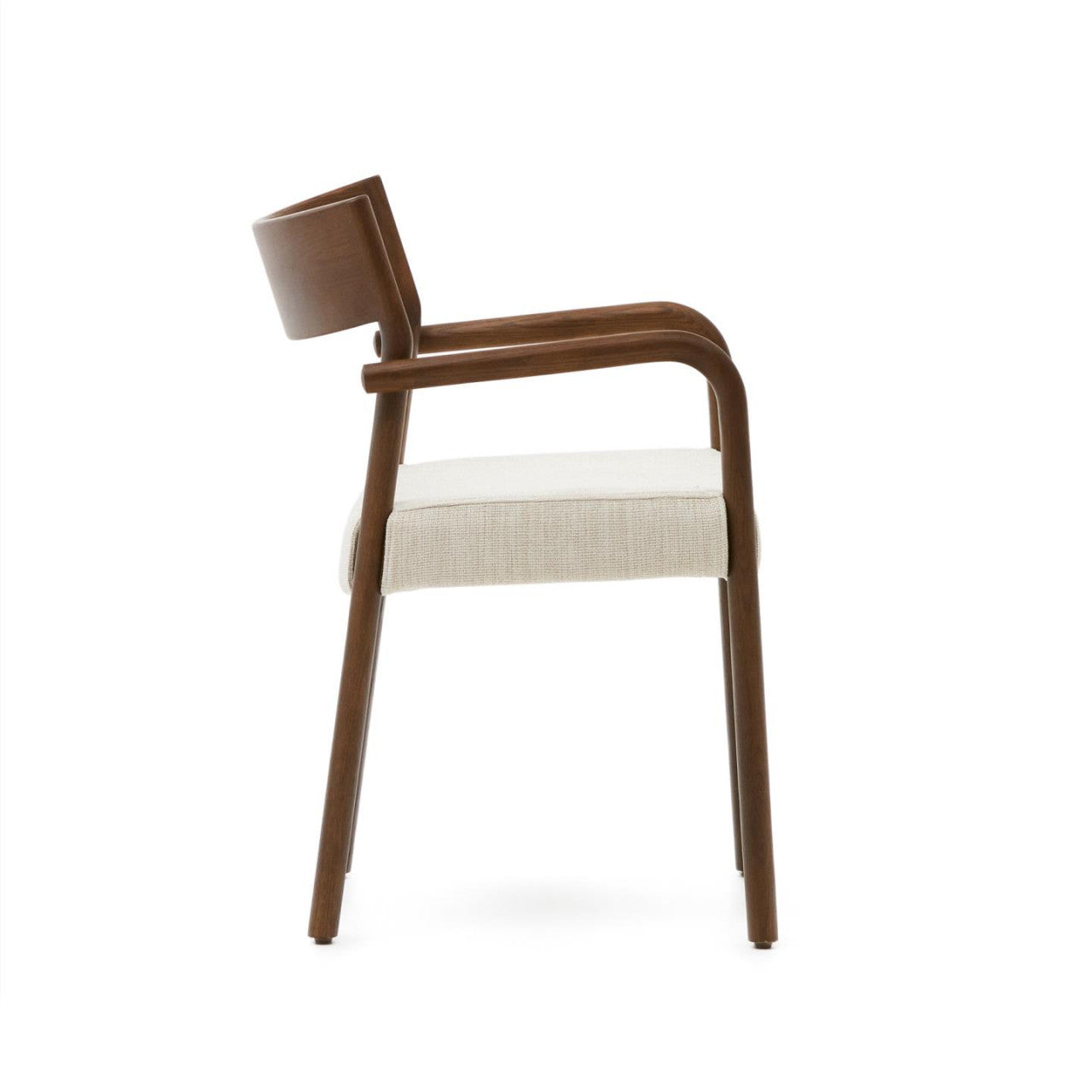 Scaun exterior dining bej/maro inchis din lemn Falconera Kave Home