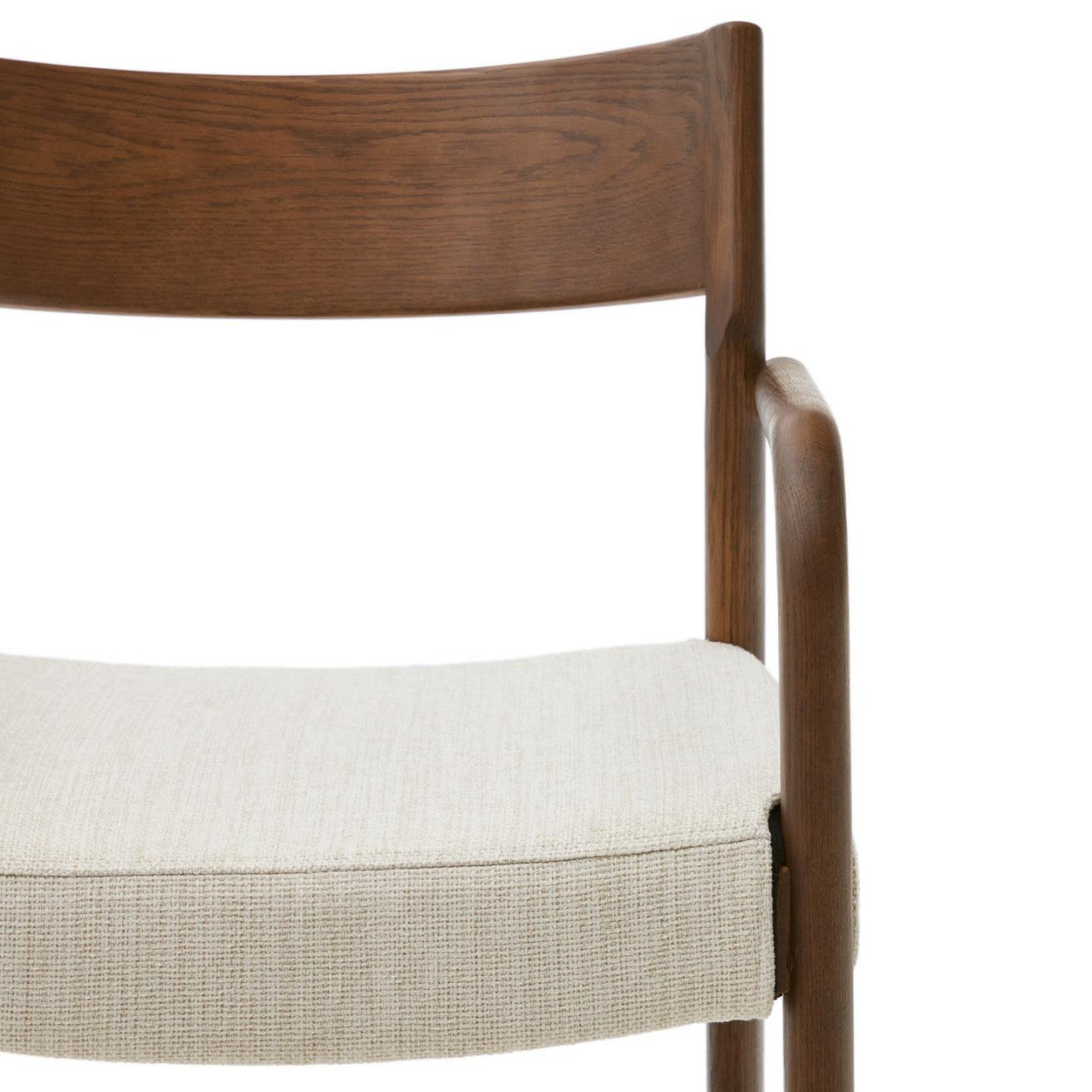 Scaun exterior dining bej/maro inchis din lemn Falconera Kave Home