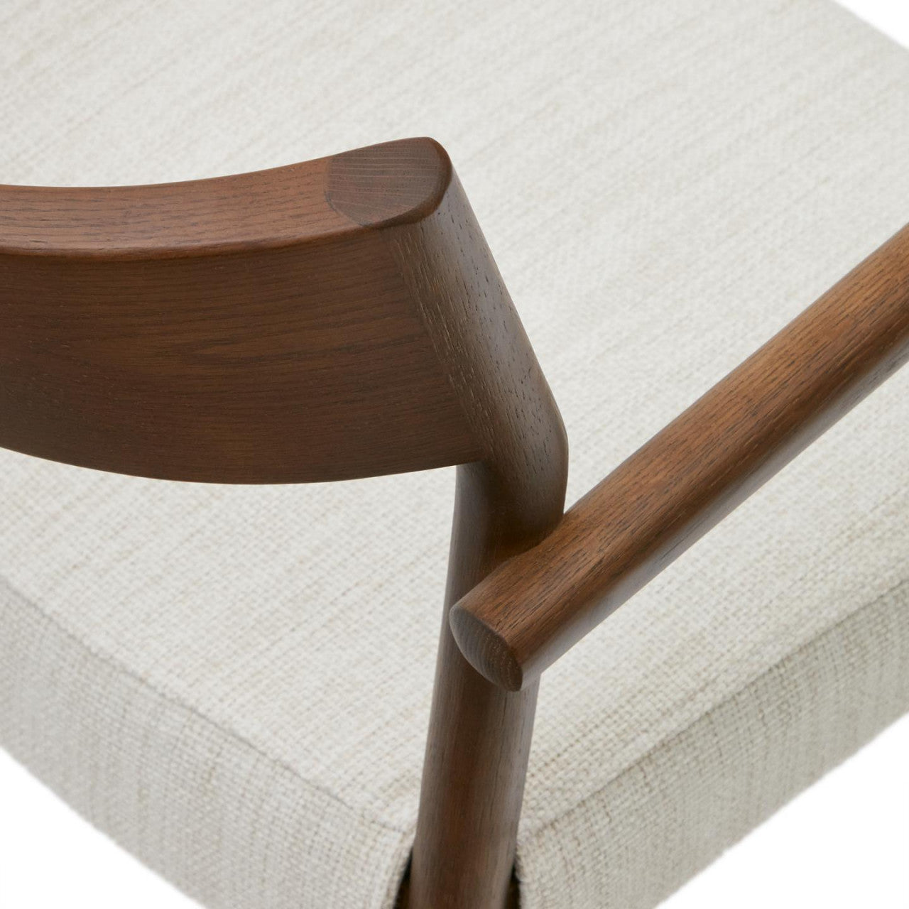 Scaun exterior dining bej/maro inchis din lemn Falconera Kave Home