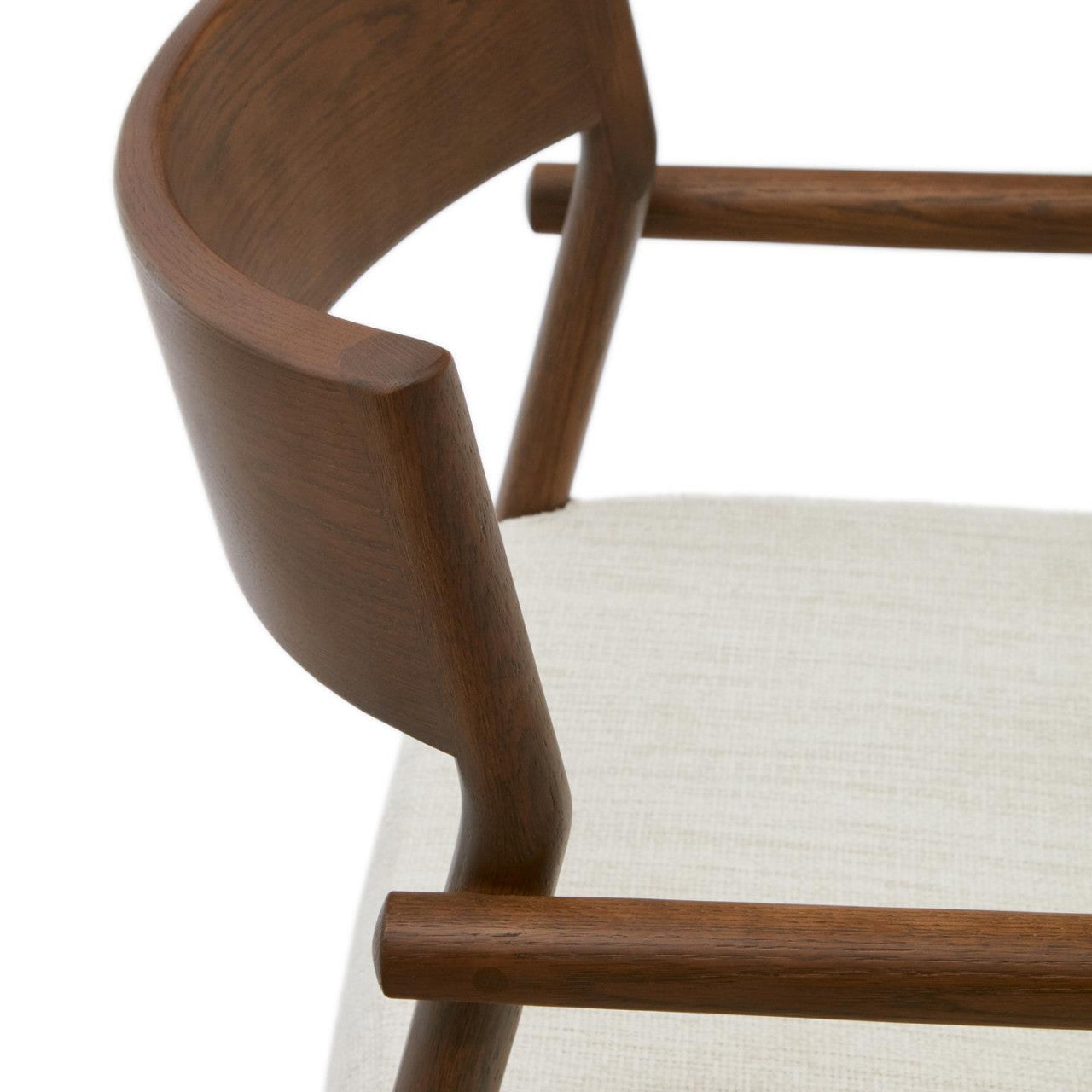 Scaun exterior dining bej/maro inchis din lemn Falconera Kave Home