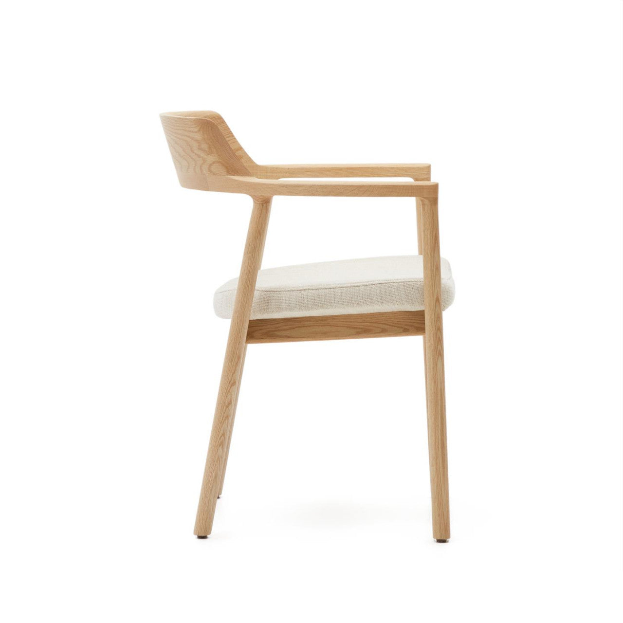 Scaun exterior dining crem/maro din lemn Alocs Kave Home