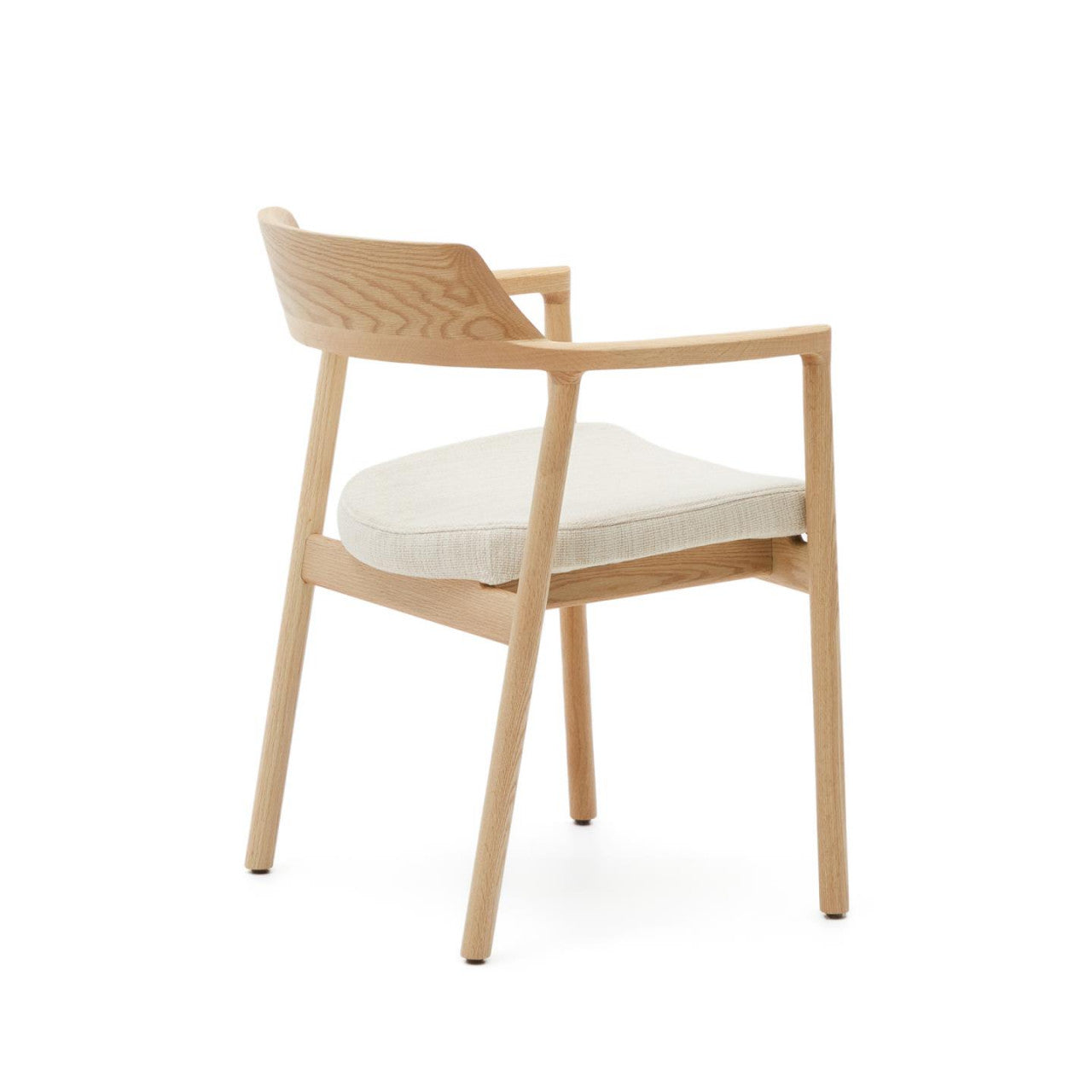 Scaun exterior dining crem/maro din lemn Alocs Kave Home