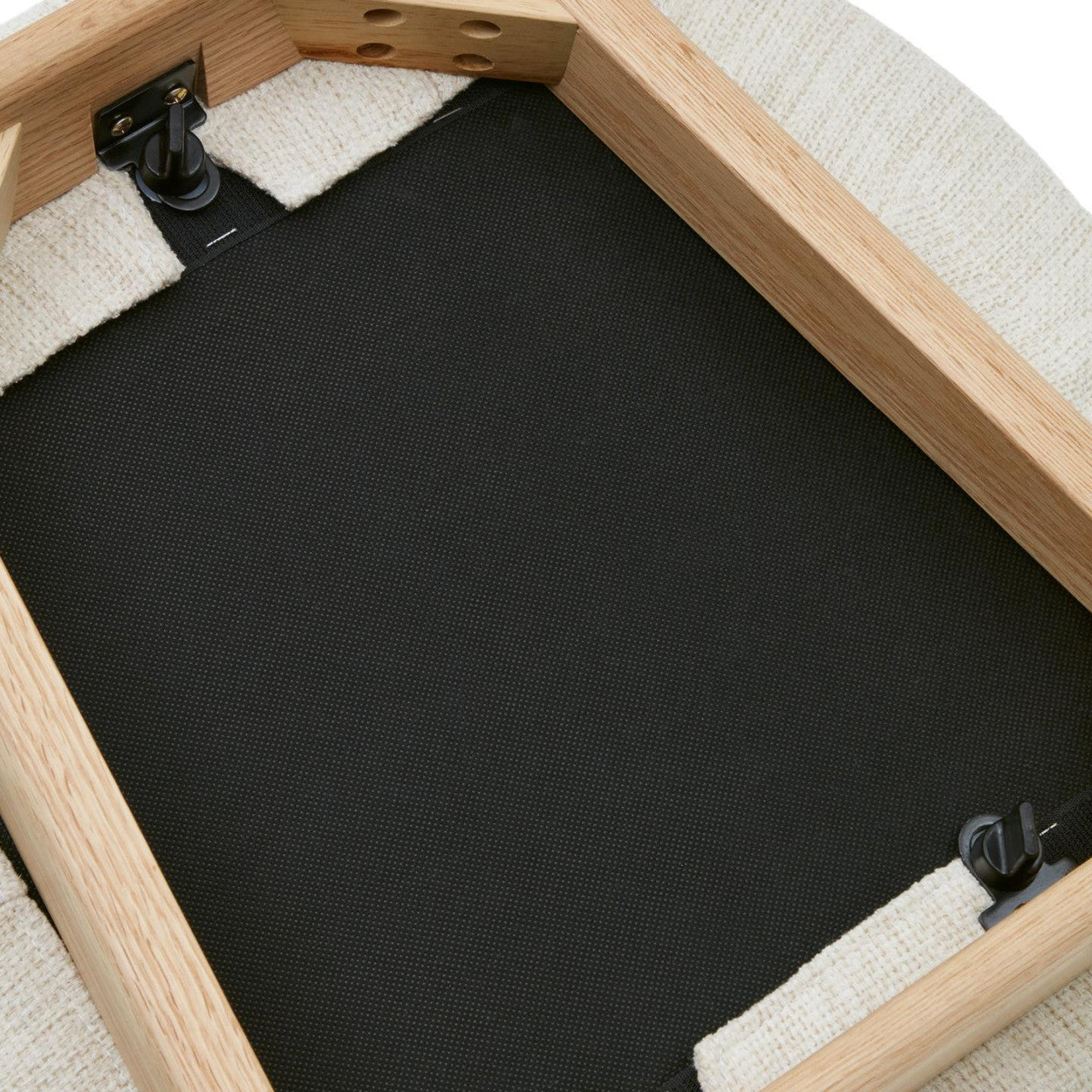 Scaun exterior dining crem/maro din lemn Alocs Kave Home