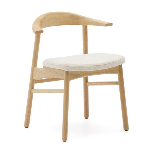 Scaun exterior dining crem/maro din lemn Timons Kave Home