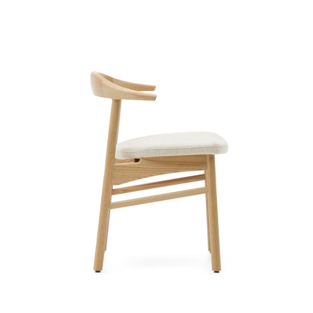 Scaun exterior dining crem/maro din lemn Timons Kave Home