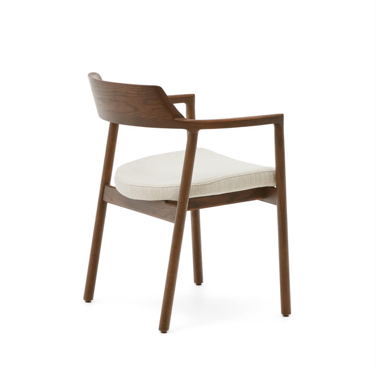Scaun exterior dining crem/maro inchis din lemn Alocs Kave Home