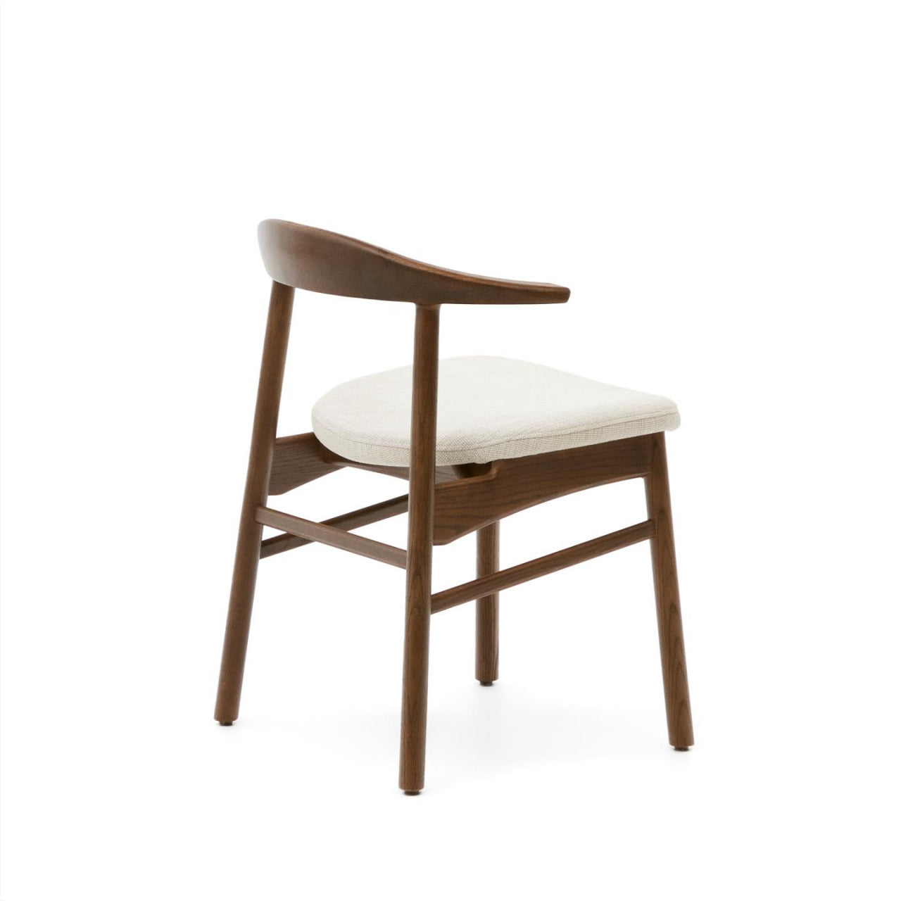 Scaun exterior dining crem/maro inchis din lemn Timons Kave Home