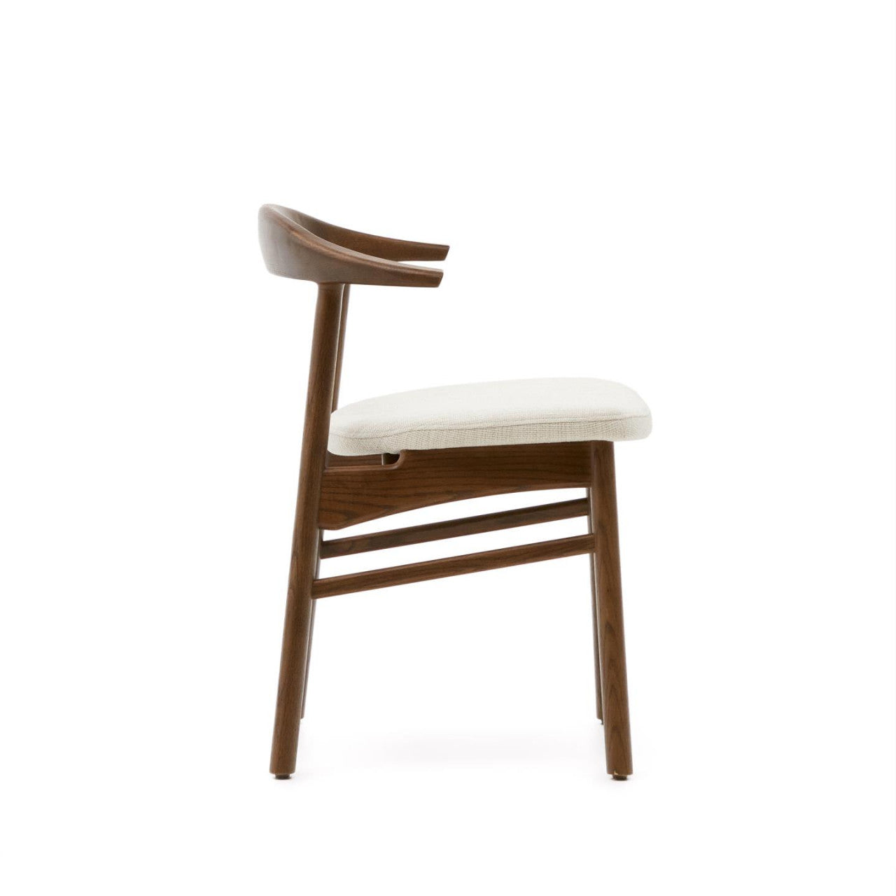 Scaun exterior dining crem/maro inchis din lemn Timons Kave Home