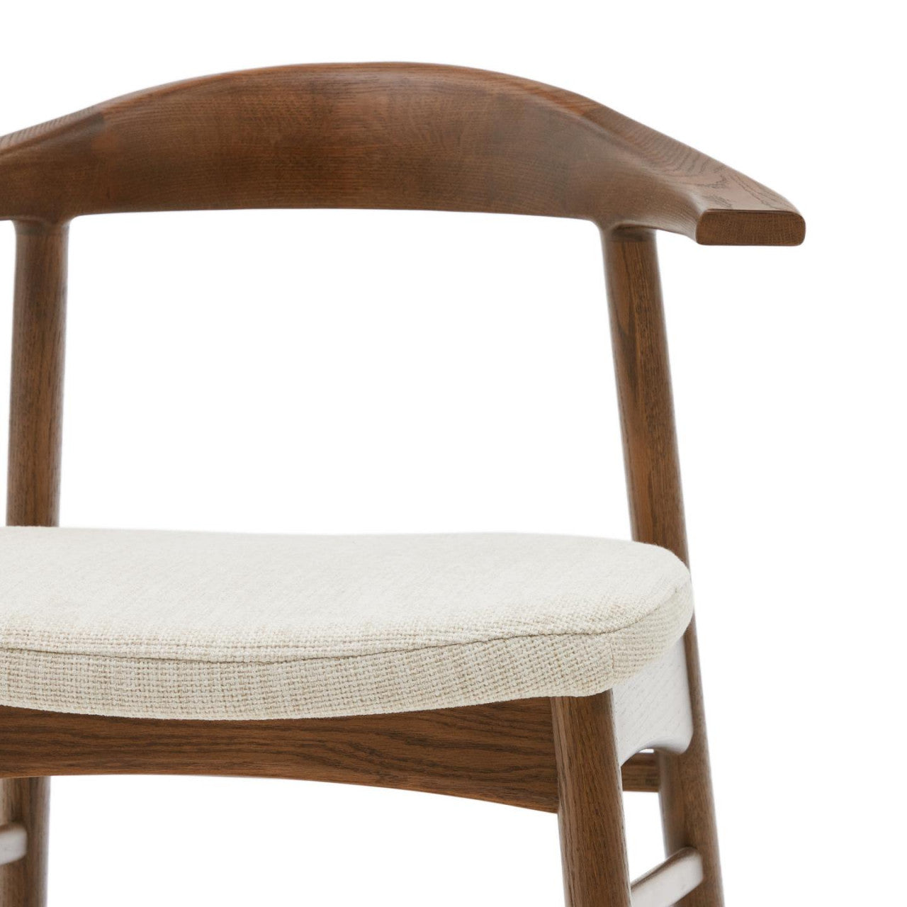 Scaun exterior dining crem/maro inchis din lemn Timons Kave Home