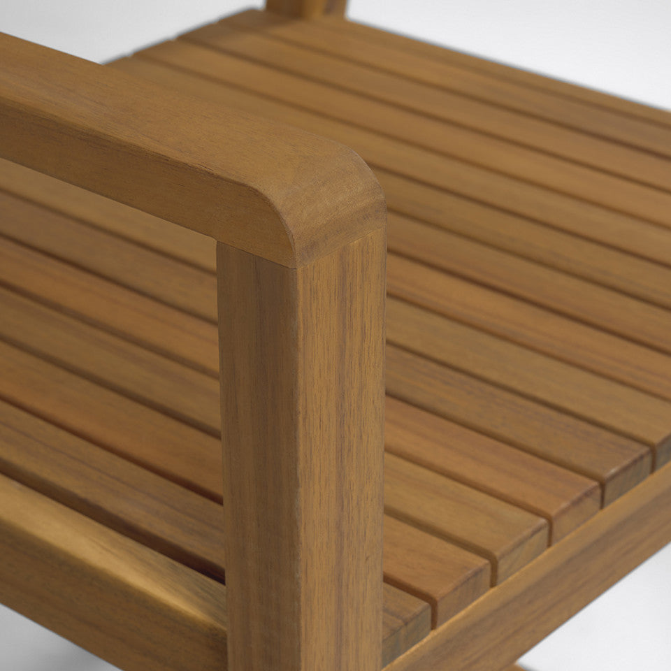 Scaun exterior dining din lemn Emili Kave Home