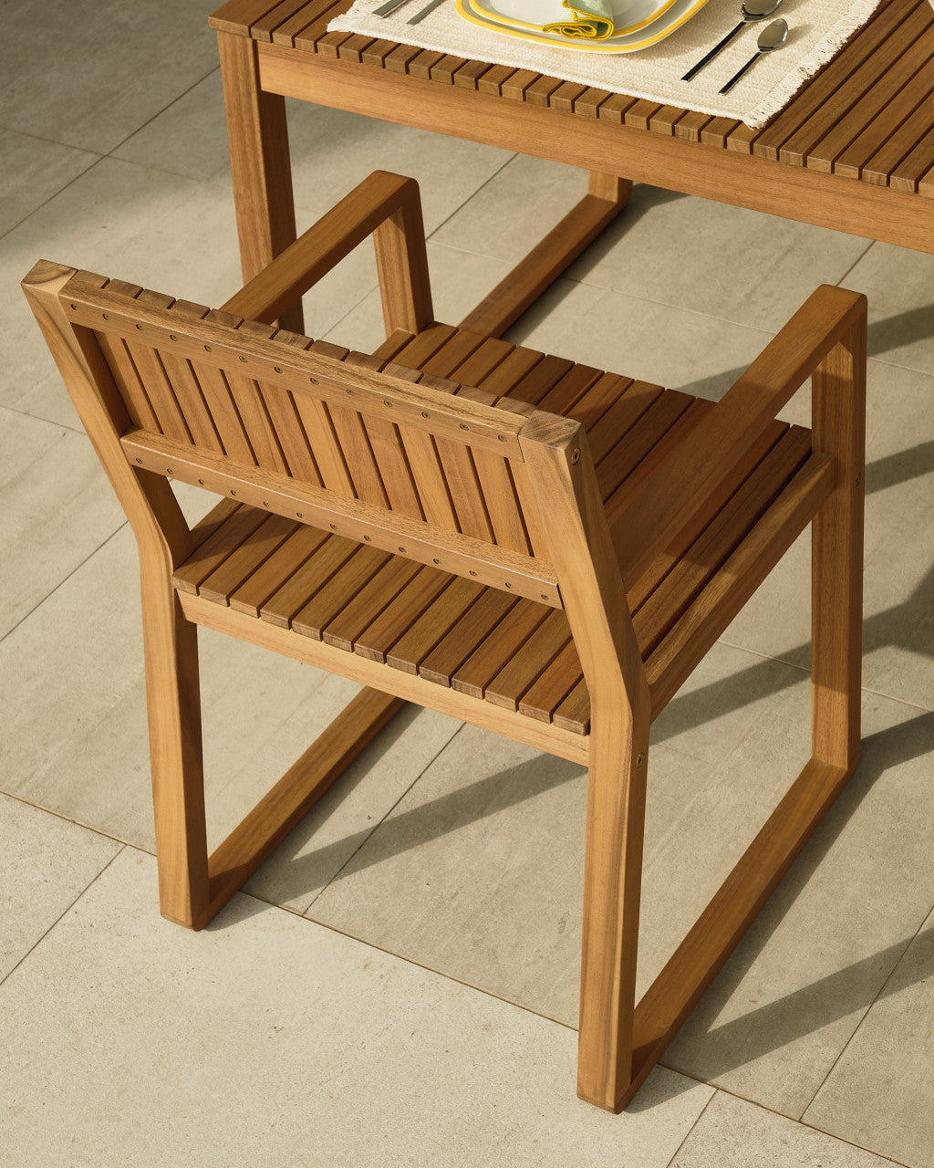 Scaun exterior dining din lemn Emili Kave Home