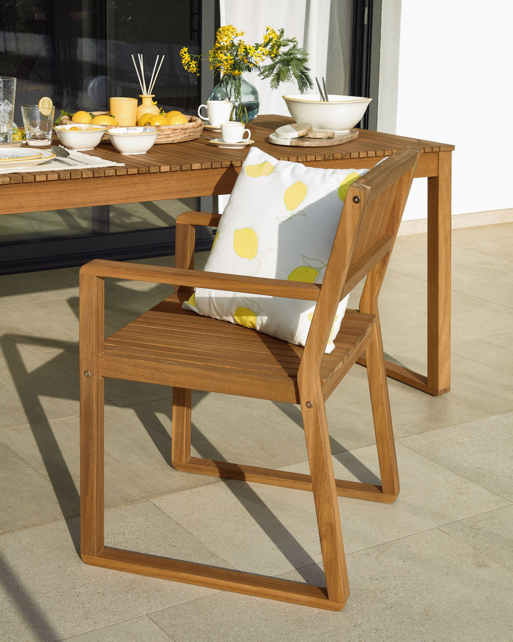 Scaun exterior dining din lemn Emili Kave Home