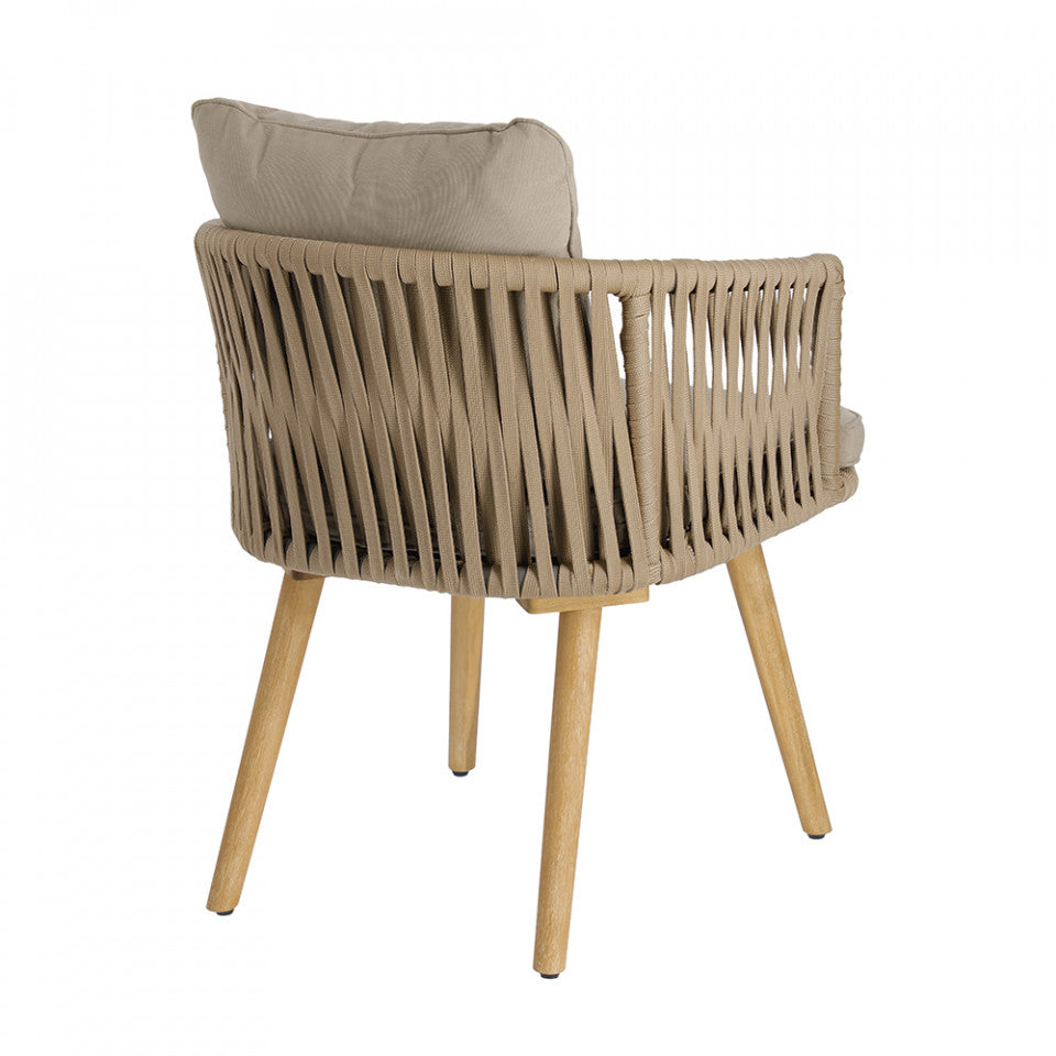 Scaun exterior dining din lemn Hemilce Kave Home