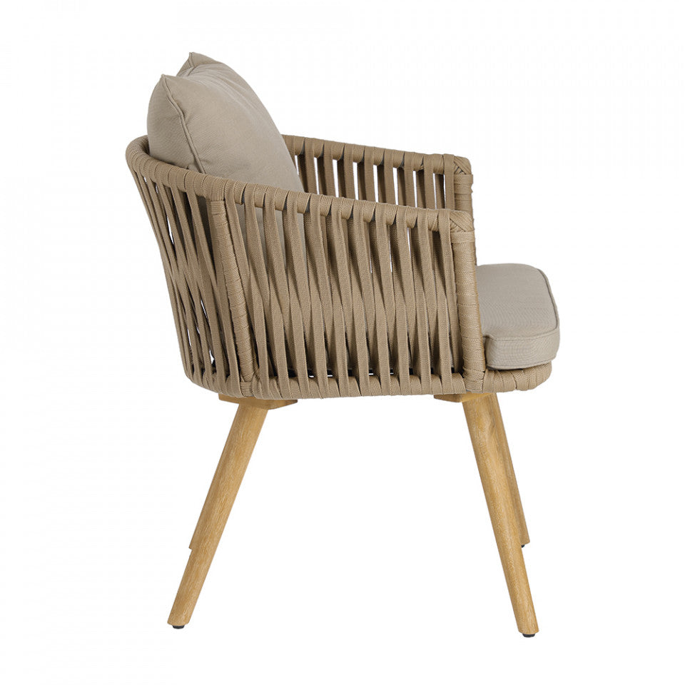 Scaun exterior dining din lemn Hemilce Kave Home
