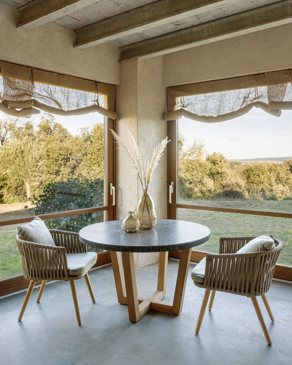 Scaun exterior dining din lemn Hemilce Kave Home
