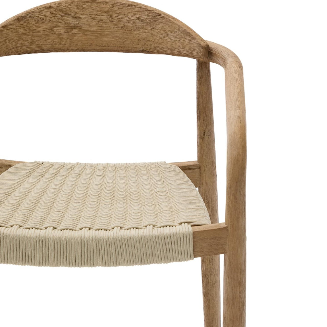 Scaun exterior dining ecru din lemn Nina Kave Home
