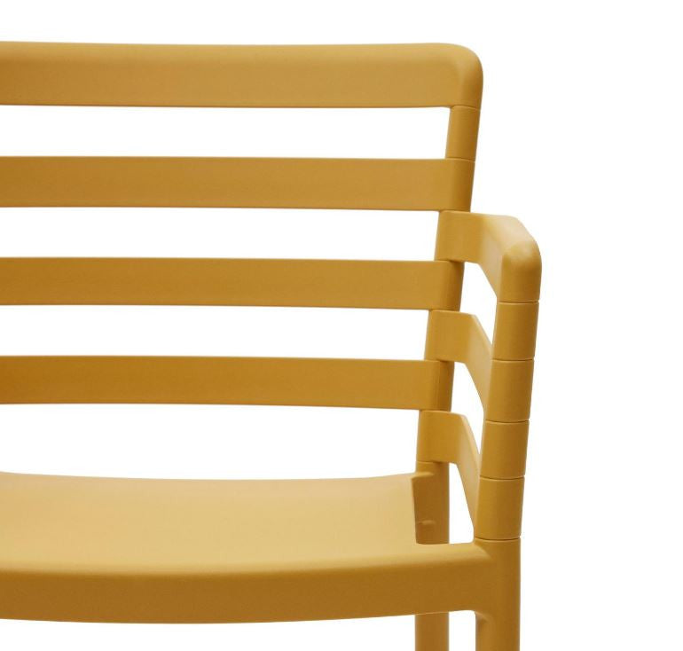 Scaun exterior dining galben mustar din plastic Nariet Kave Home