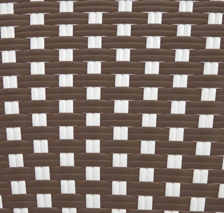 Scaun exterior dining maro/alb din metal Marilyn Kave Home