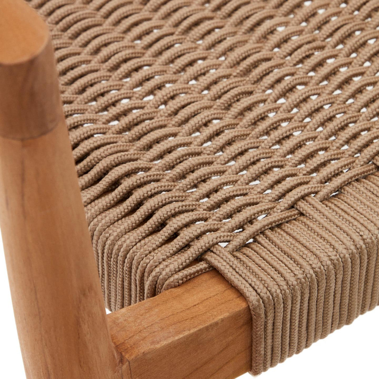 Scaun exterior dining maro/bej din lemn Ydalia Kave Home