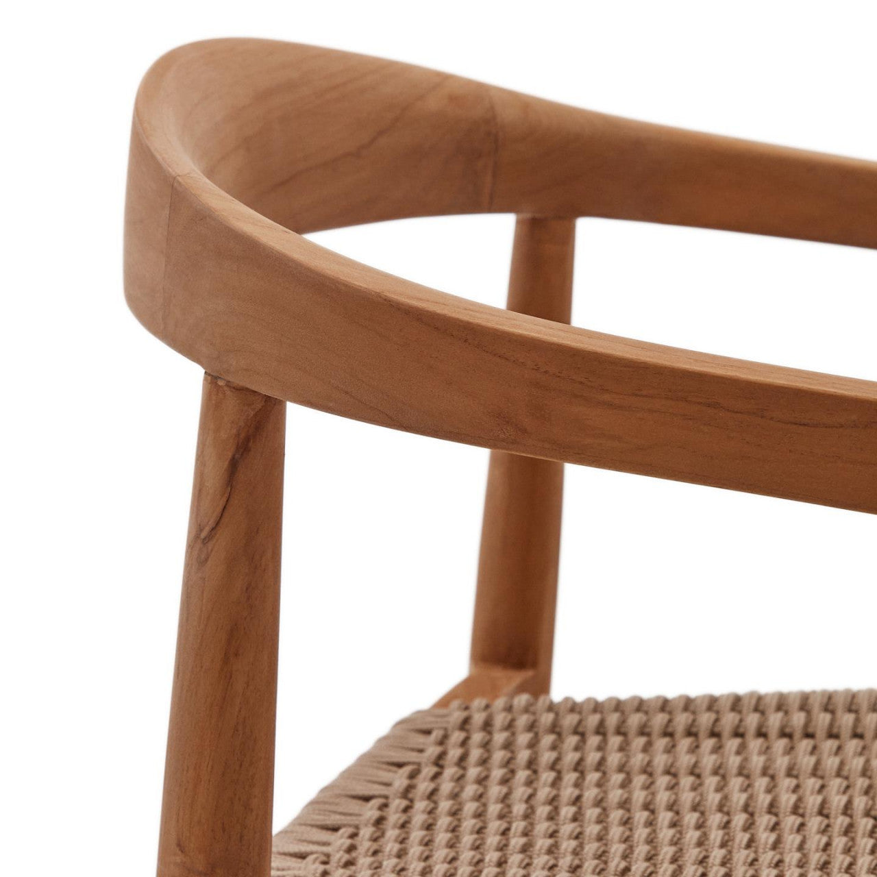 Scaun exterior dining maro/bej din lemn Ydalia Kave Home