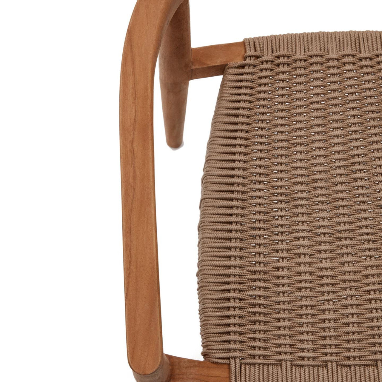 Scaun exterior dining maro/bej din lemn Ydalia Kave Home