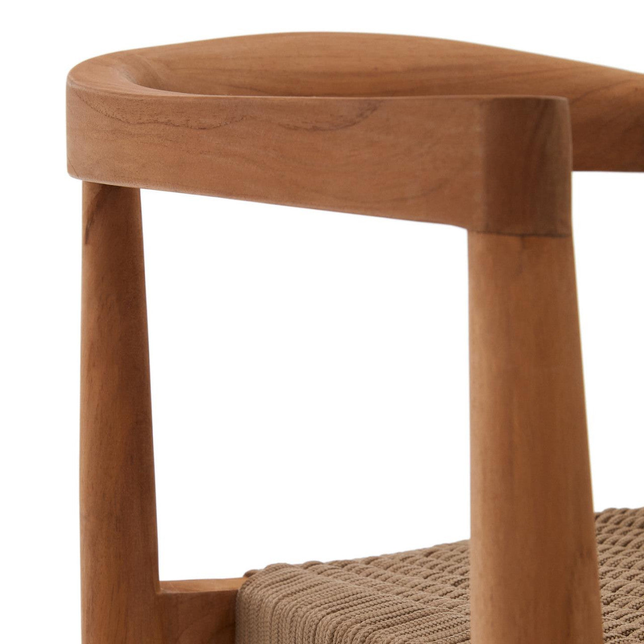 Scaun exterior dining maro/bej din lemn Ydalia Kave Home