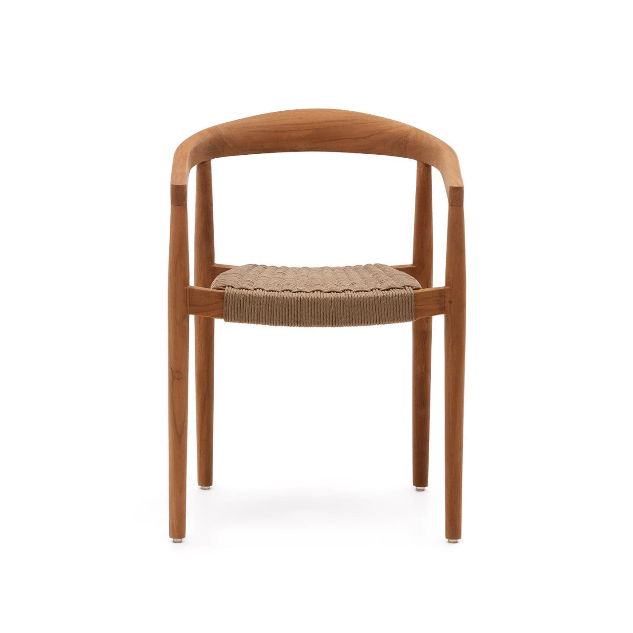 Scaun exterior dining maro/bej din lemn Ydalia Kave Home