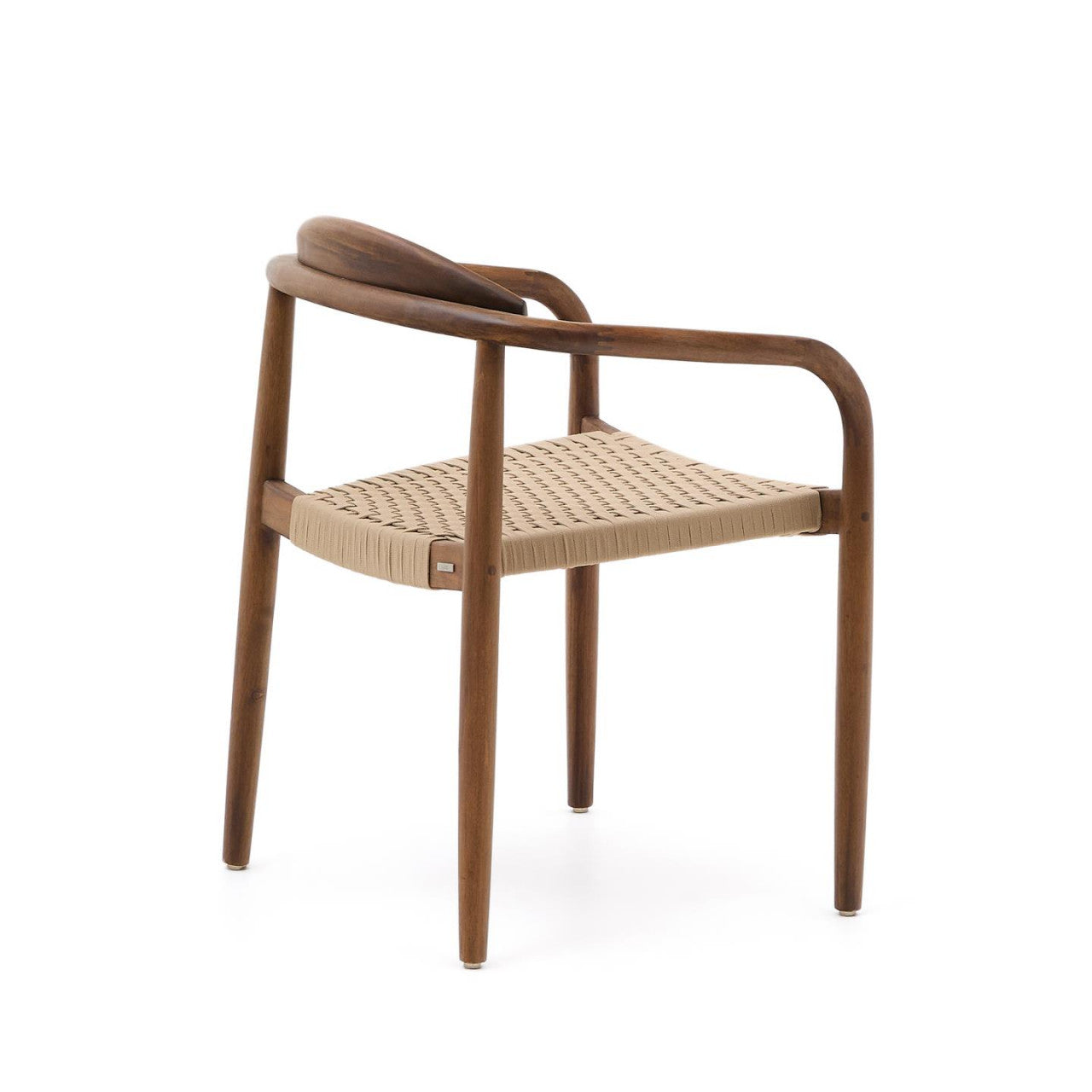 Scaun exterior dining maro/crem din lemn Nina Kave Home