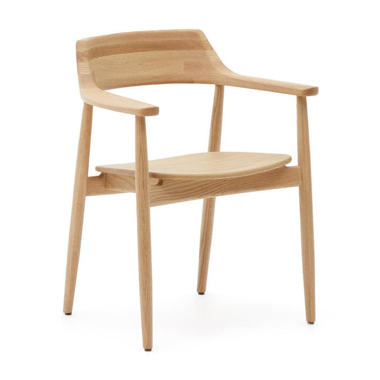 Scaun exterior dining maro din lemn Fondes Kave Home