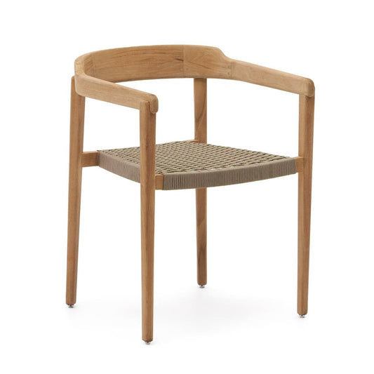 Scaun exterior dining maro din lemn Icaro Kave Home