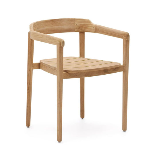 Scaun exterior dining maro din lemn Icaro Plain Kave Home