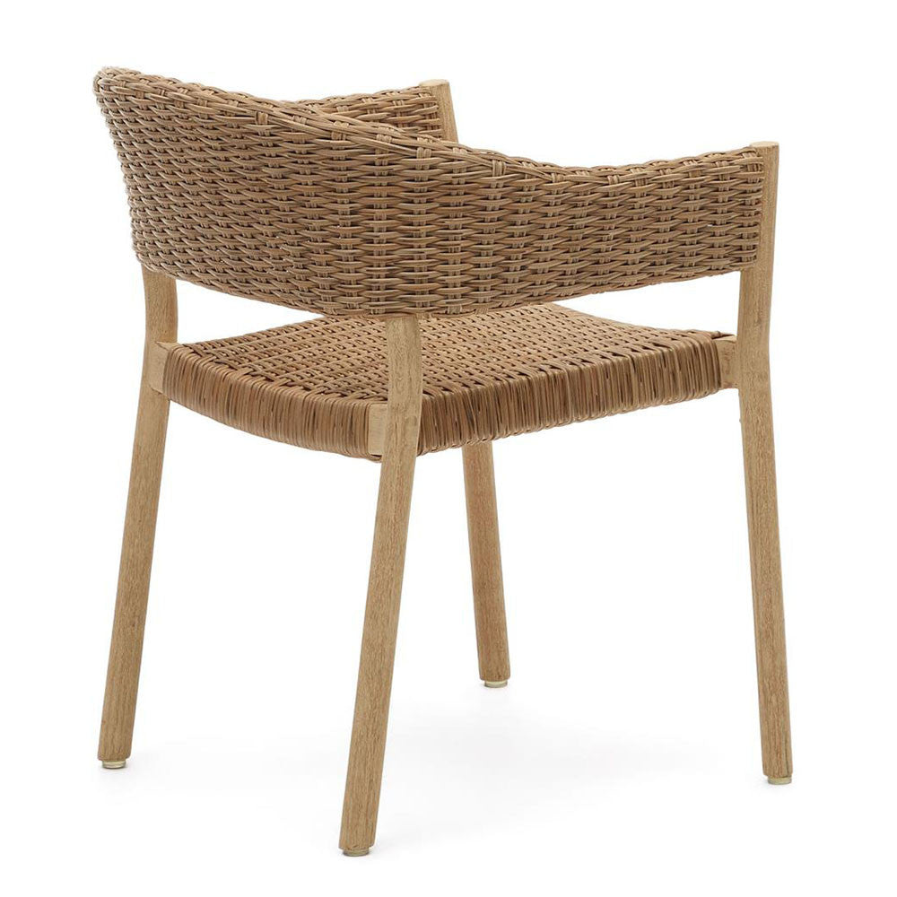 Scaun exterior dining maro din lemn Polar Kave Home