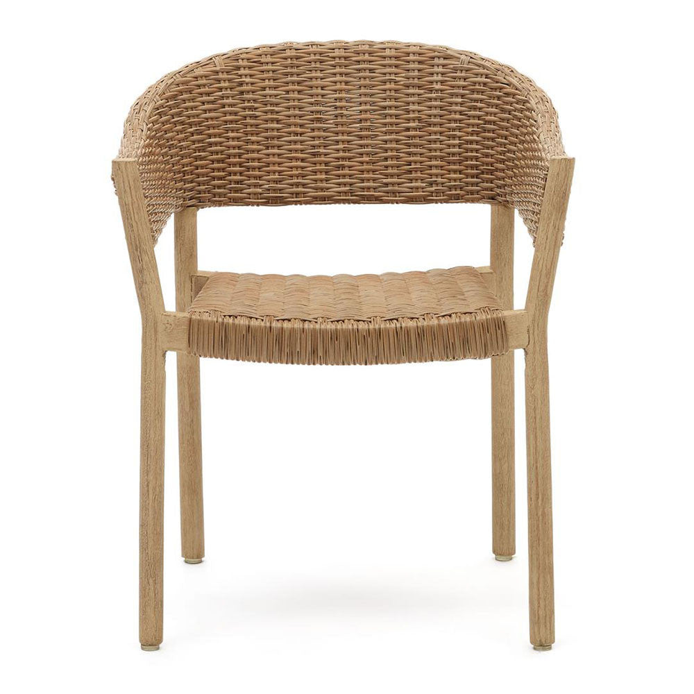 Scaun exterior dining maro din lemn Polar Kave Home