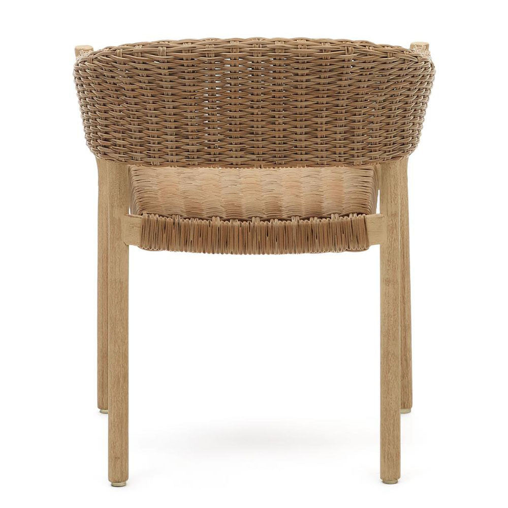Scaun exterior dining maro din lemn Polar Kave Home