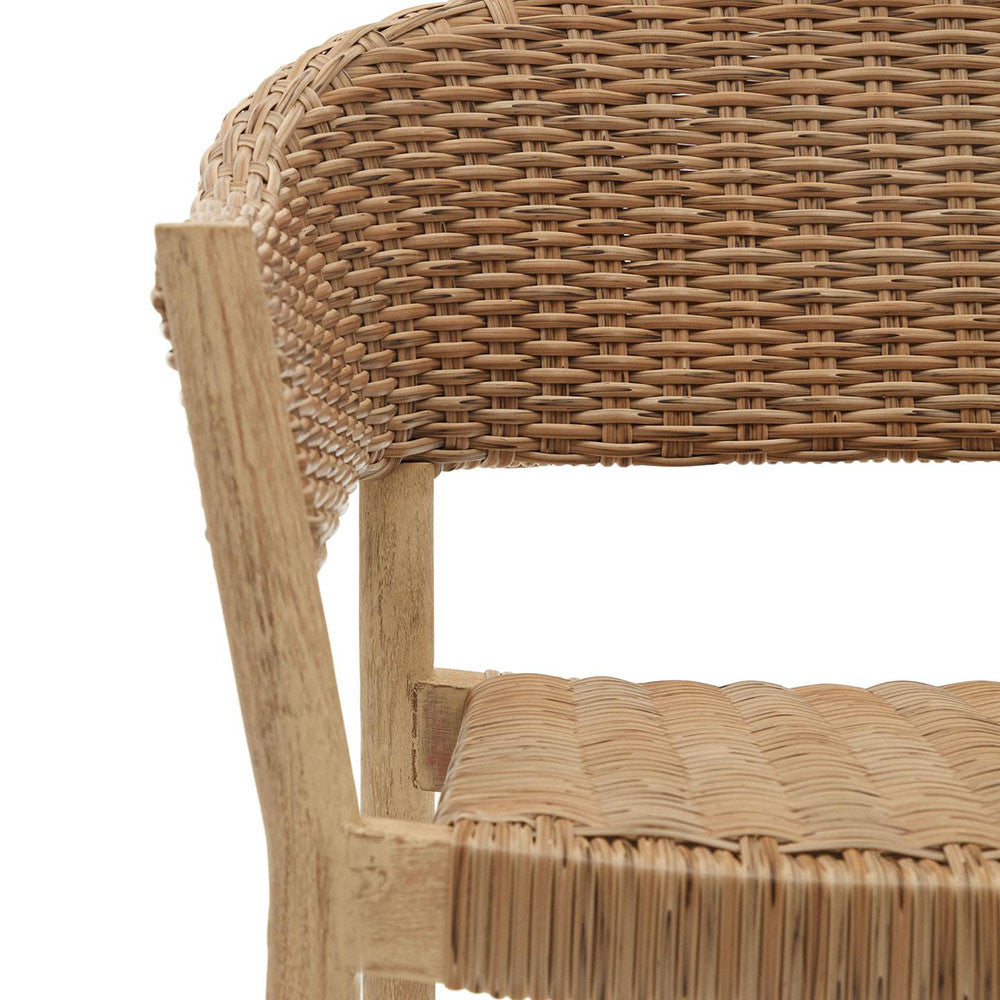 Scaun exterior dining maro din lemn Polar Kave Home