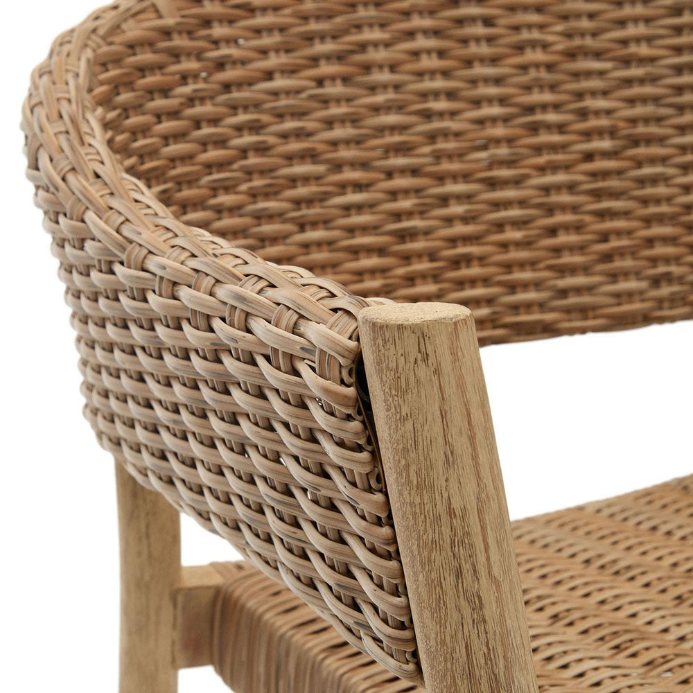 Scaun exterior dining maro din lemn Polar Kave Home