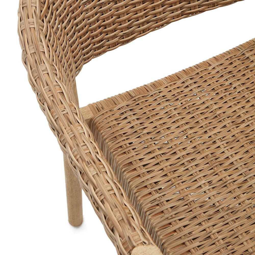 Scaun exterior dining maro din lemn Polar Kave Home