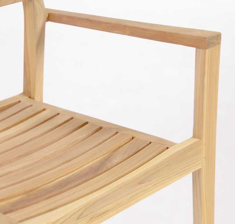 Scaun exterior dining maro din lemn Victoire Kave Home