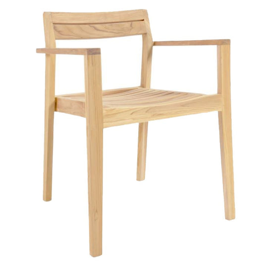 Scaun exterior dining maro din lemn Victoire Kave Home