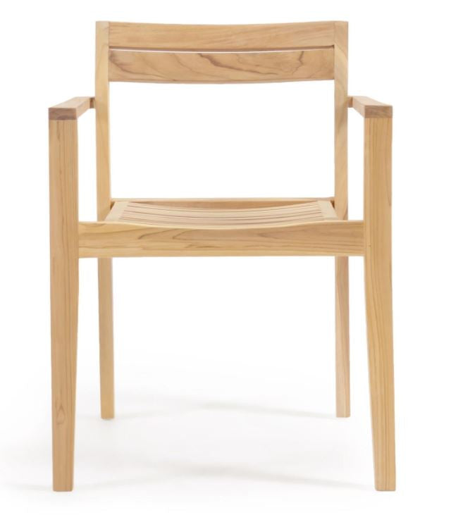 Scaun exterior dining maro din lemn Victoire Kave Home