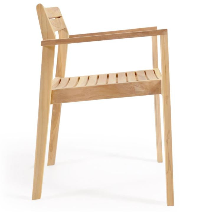 Scaun exterior dining maro din lemn Victoire Kave Home