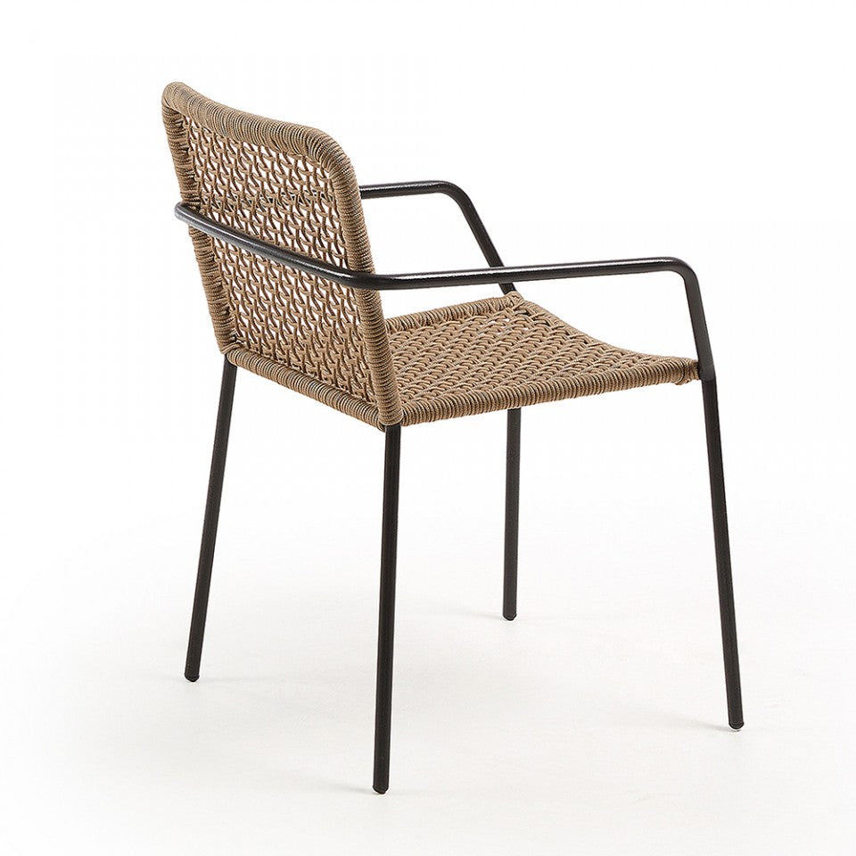 Scaun exterior dining maro din metal Boomer Kave Home
