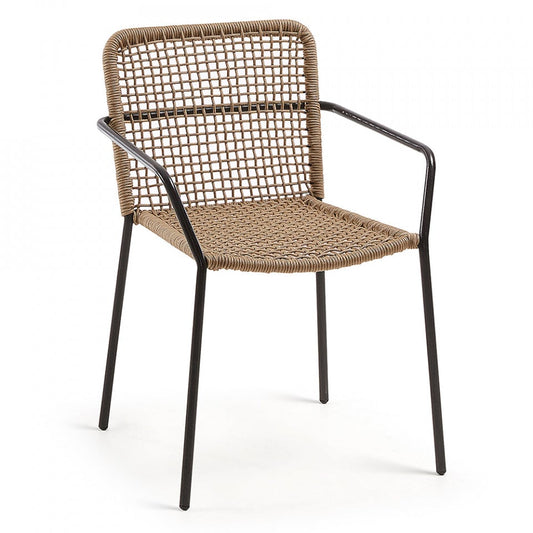 Scaun exterior dining maro din metal Boomer Kave Home