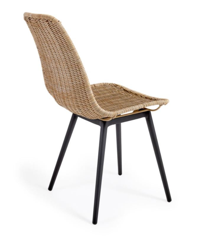 Scaun exterior dining maro din metal Equal Kave Home
